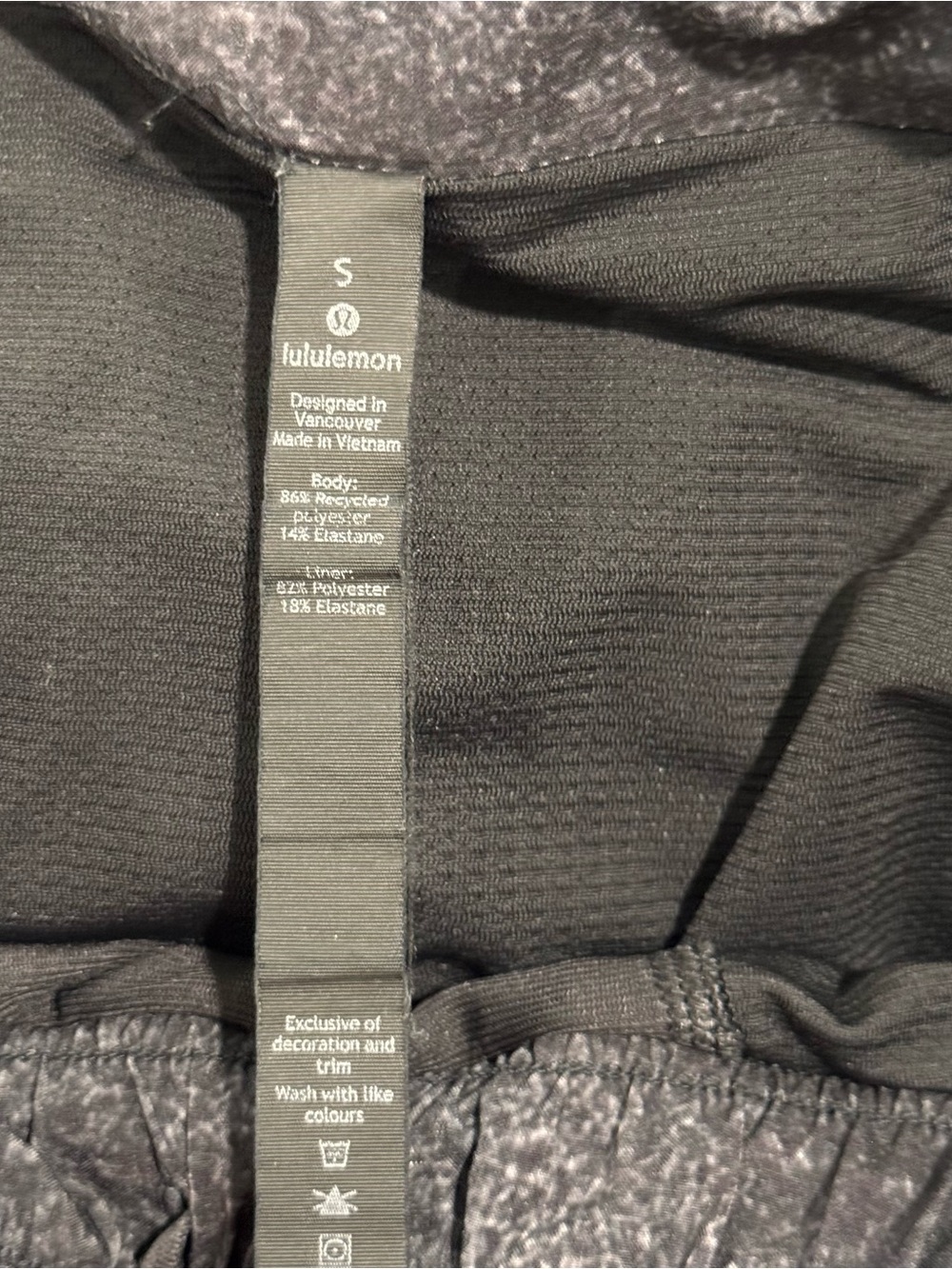 Lululemon Surge Short *6" Ocean Spray Ice Grey Black Small - Picture 9 of 9